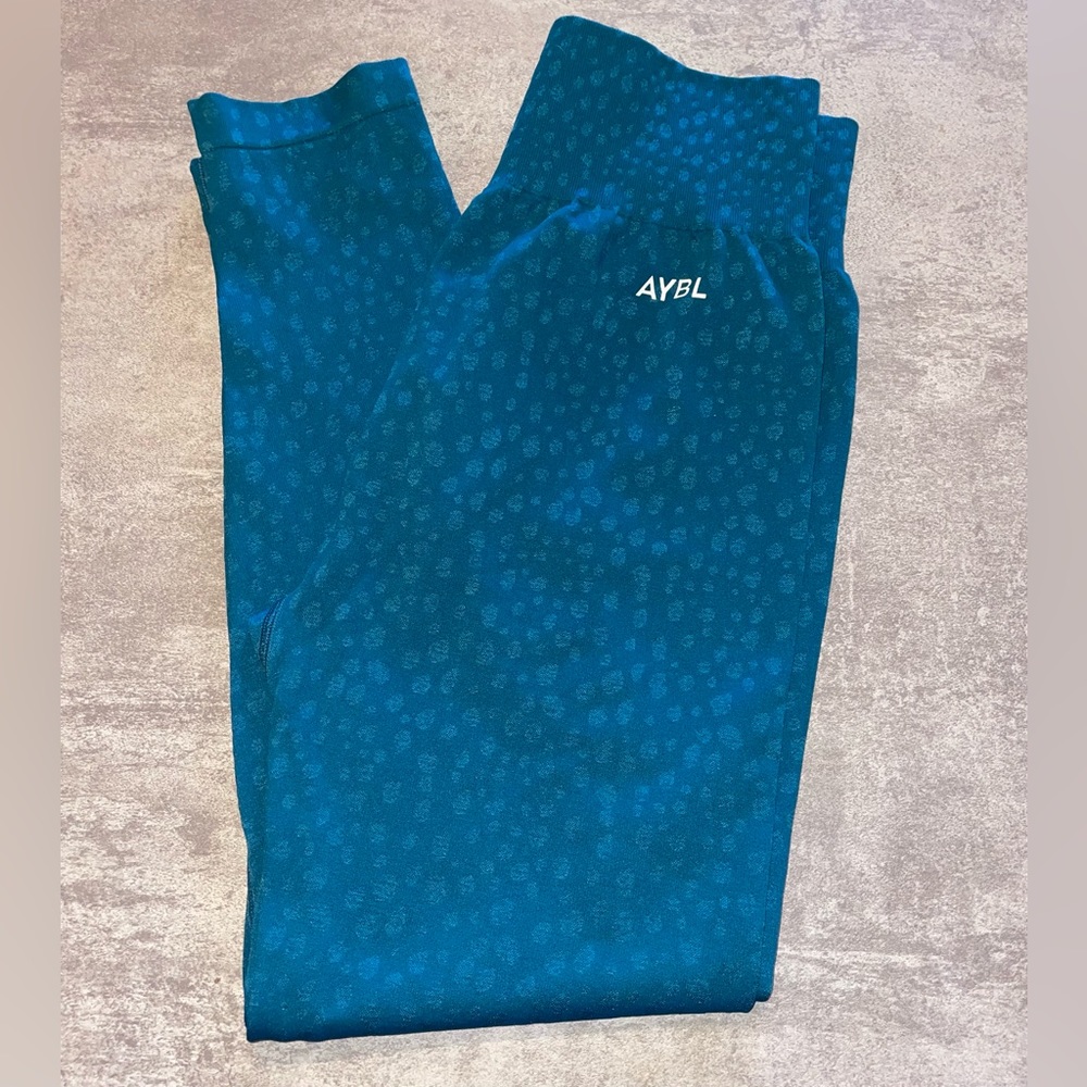 AYBL Blue Spotted Woman’s Leggings, Size L